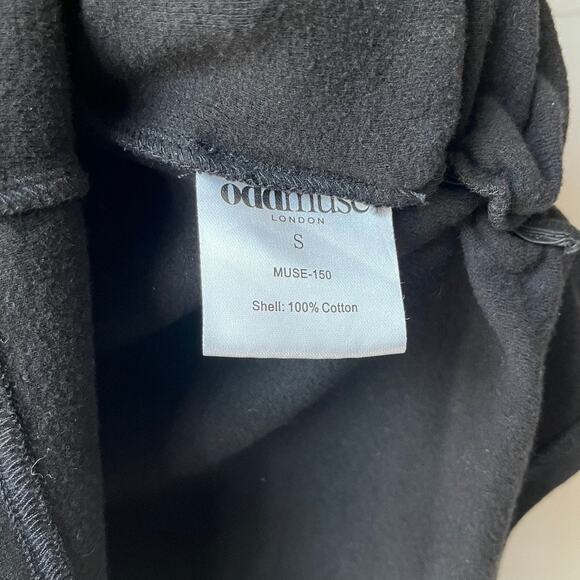 OddMuse The Ultimate Muse Black Long Sleeve Knitted Ruched Top Size Small - Picture 6 of 9